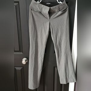 Express Women's Gray Pinstripe Flare Pants